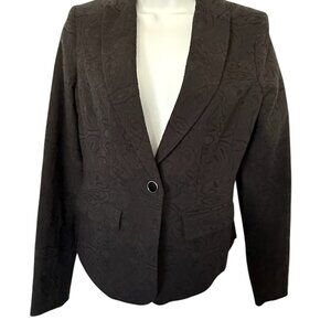 Kenar BLACK TAPESTRY BLAZER Jacket Womans Classic Tailored Elegant Corpcore Chic